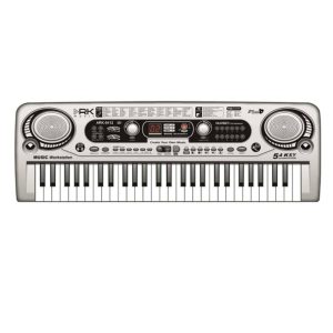 TECLADO MUSICAL DIGITAL INFANTIL 54 NOTAS COLOR GRIS