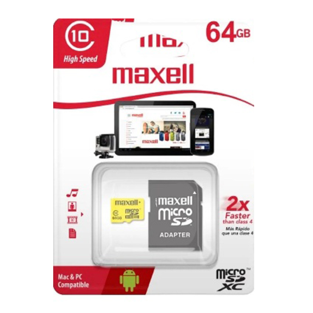 Tarjeta De Memoria Micro Sd 64gb Maxell Clase 10 90mb/s