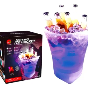 Hielera Recargable Bluetooth Con Parlante Luces Led