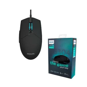 Mouse Gamer Philips Multiuso de 6 Botones Retro Iluminado