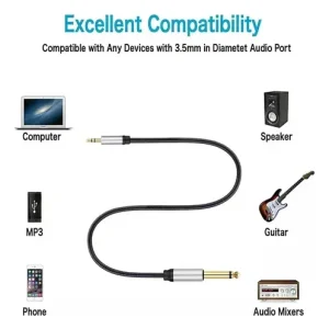 Alternative view of Cable Audio Jack Plug Aux 6.3 A 3.5mm 1,5 Mts
