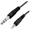Cable Audio Jack Plug Aux 6.3 A 3.5mm 1,5 Mts