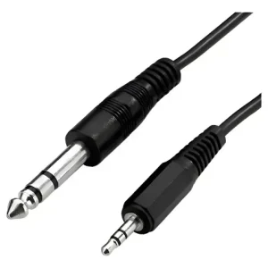 Cable Audio Jack Plug Aux 6.3 A 3.5mm 1,5 Mts