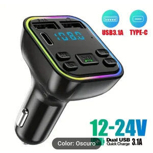 Alternative view of Receptor Bluetooth Autos Transmisor Fm Mp3 Carga Rapida Usb