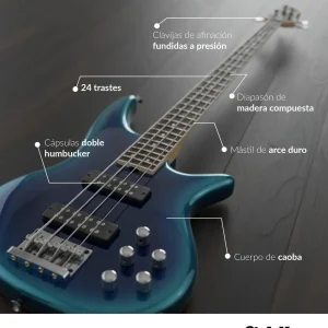 Alternative view of Bajo Eléctrico Azul + Amplificador 20w