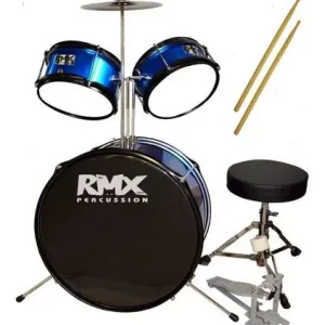 Bateria Acustica Infantil Profesional Azul Rmx