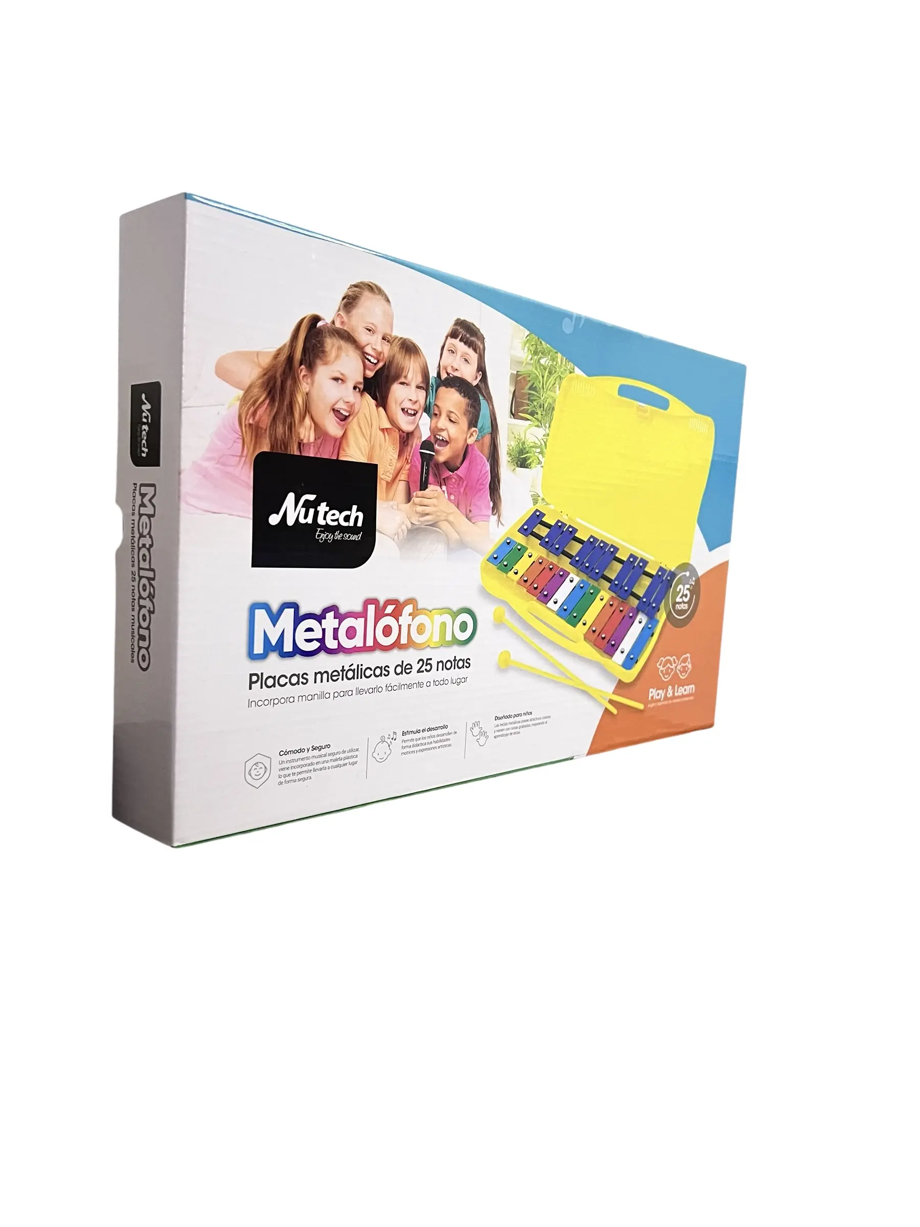 Metalófono Nutech Cromático 25 Notas Colores Modelo 4890 - Imagen 2