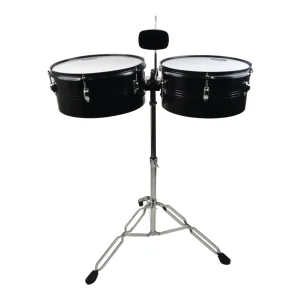 TIMBALETA 13+14 NEGRA INCLUYE CENCERRO Y ATRIL RMX